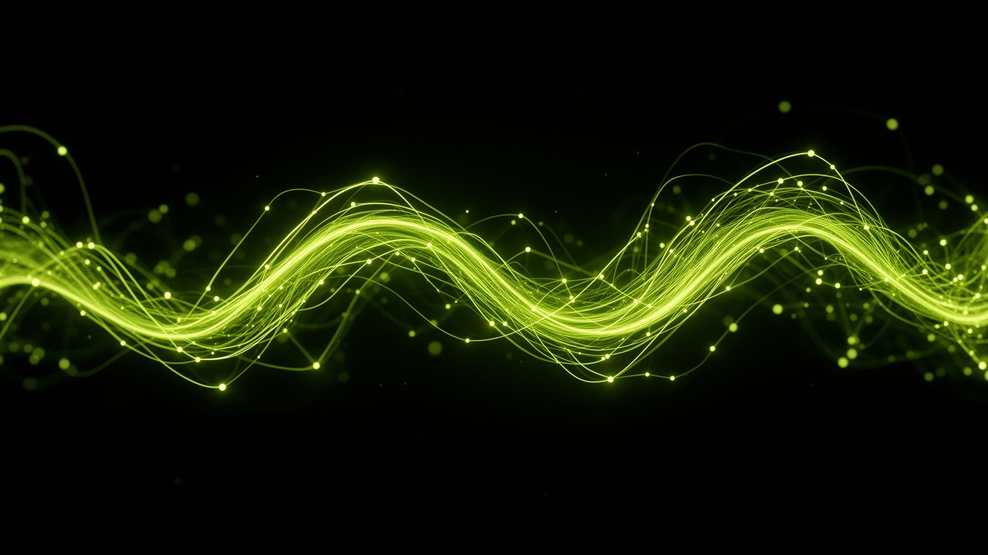 Abstract AI neural network light streams